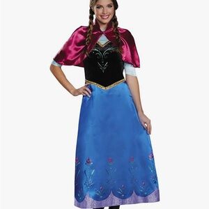 Disguise Women's Frozen Anna Traveling Deluxe Costume